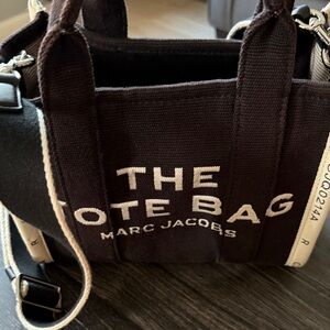 Marc Jacobs Black and Cream Tote Bag